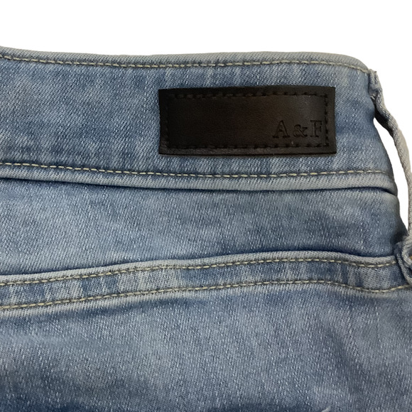 Abercrombie & Fitch Blue 33/16 L Women Curve Love High Rise Super Skinny Jeans - Picture 7 of 8